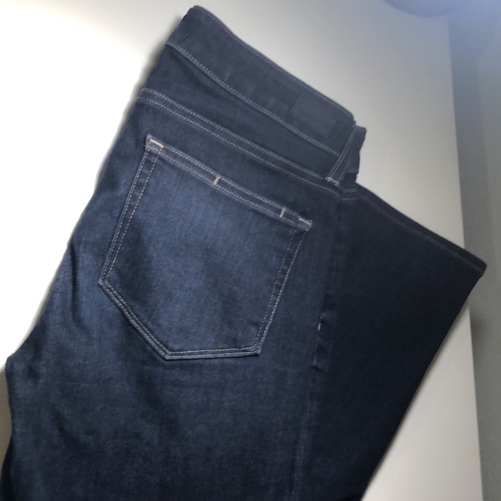 Paige Skyline Ankle Peg Dark Wash Jeans - Picture 8 of 10